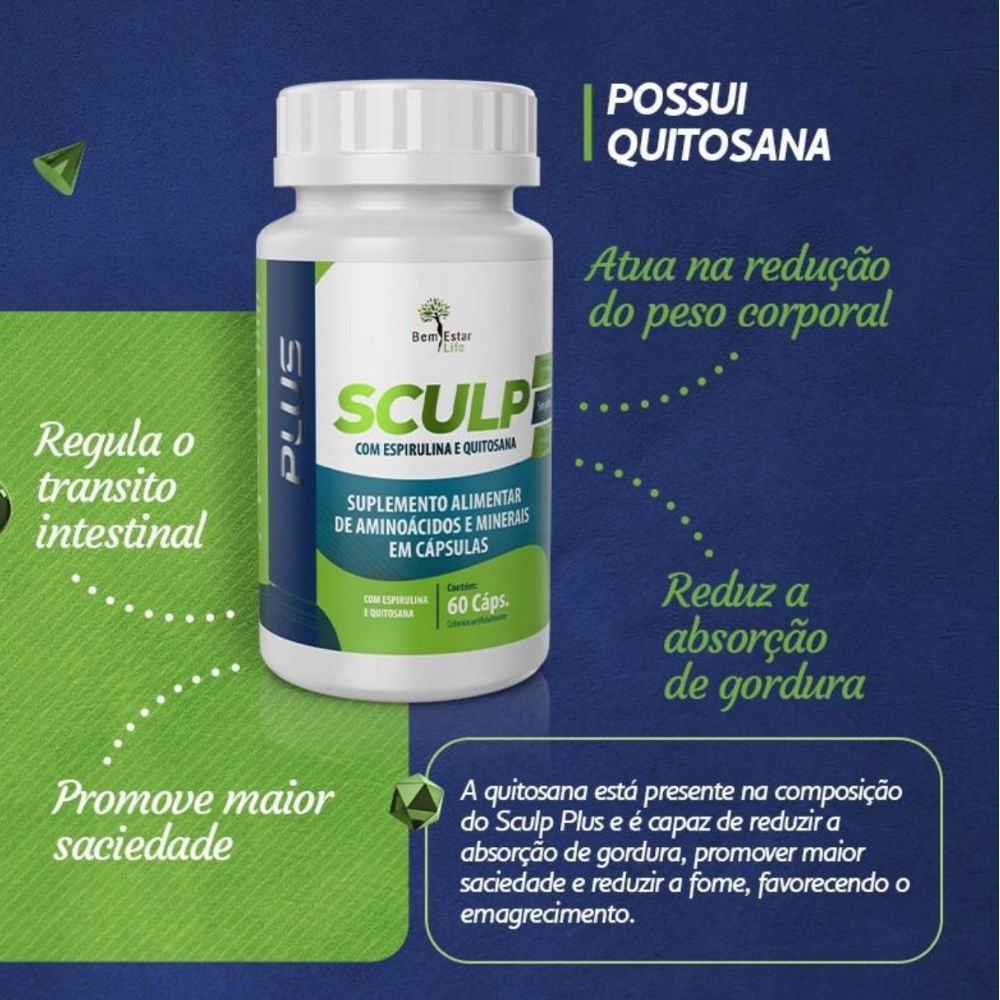 O Sculp Plus é um potente emagrecedor, queima gordura localizada, atua como termogênico estimulante e reduz e controla a ansiedade.
