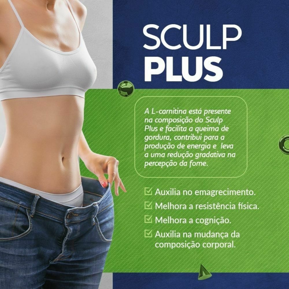 O Sculp Plus é um potente emagrecedor, queima gordura localizada, atua como termogênico estimulante e reduz e controla a ansiedade.